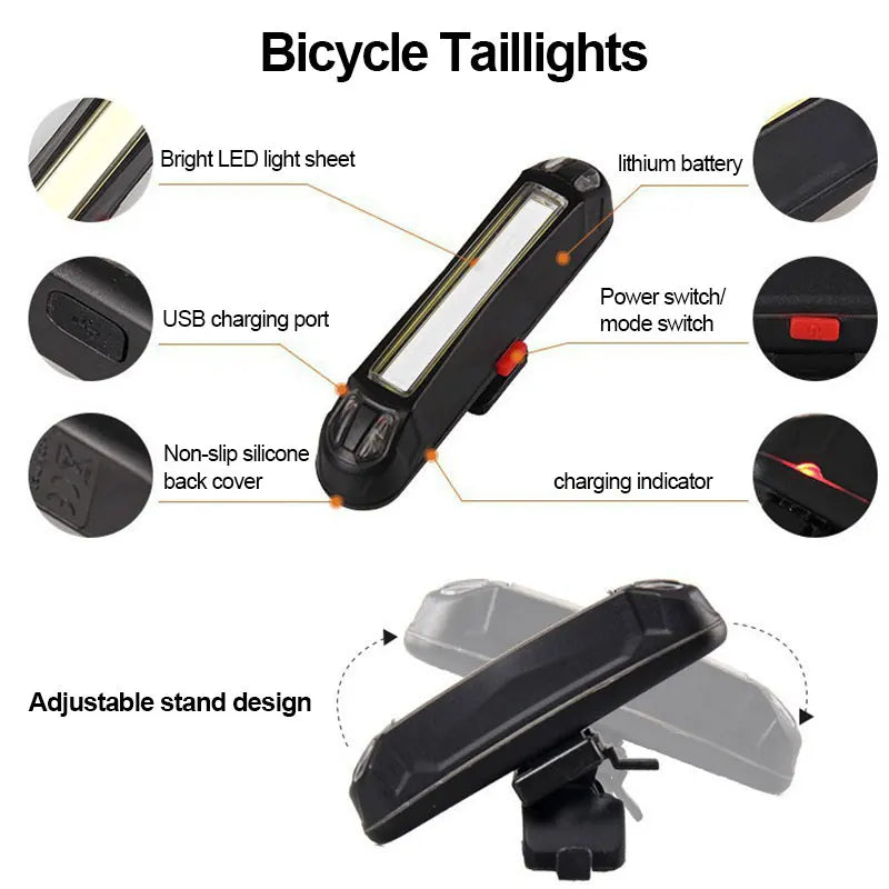 Luz Frontal para Bicicleta recarregável